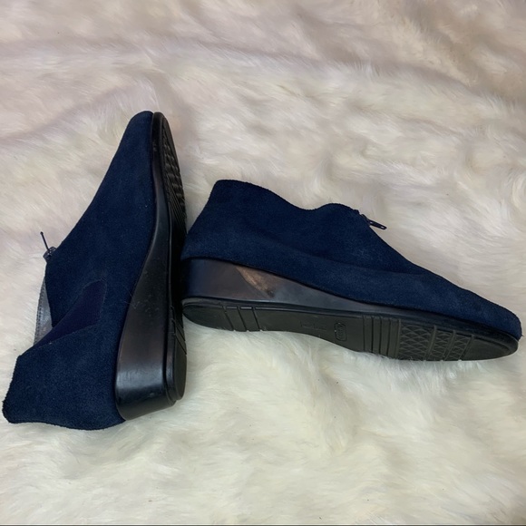 Aerosoles StitchNTurn Blue Suede Booties sz 10M - Picture 6 of 14